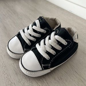 Adorable white and black Baby Converse Chuck Taylor All Star Cribster Sneakers